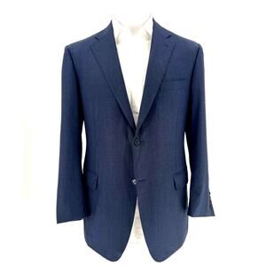 Canali Navy MicrostructureWool Sport Coat – 56 EU / 46 US